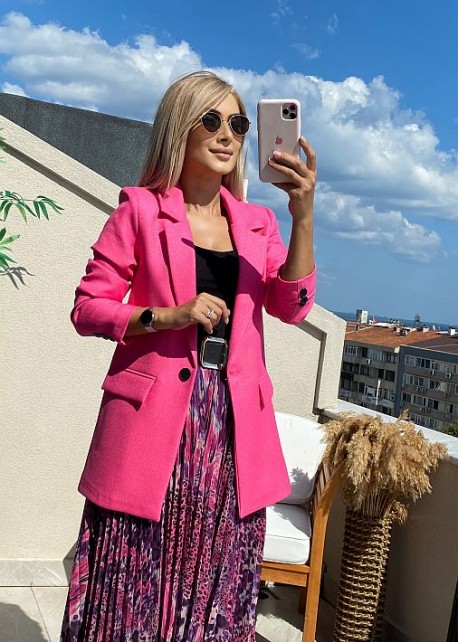 Şeker Pembe Blazer Ceket